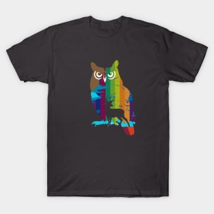 Graphic Owl with Deer T-Shirt